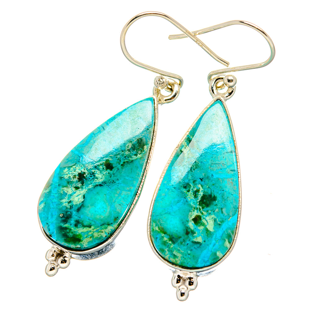Chrysocolla Earrings handcrafted by Ana Silver Co - EARR430869 - Photo 2