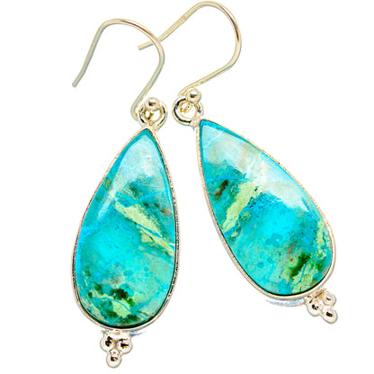 Chrysocolla Earrings handcrafted by Ana Silver Co - EARR430876 - Photo 2