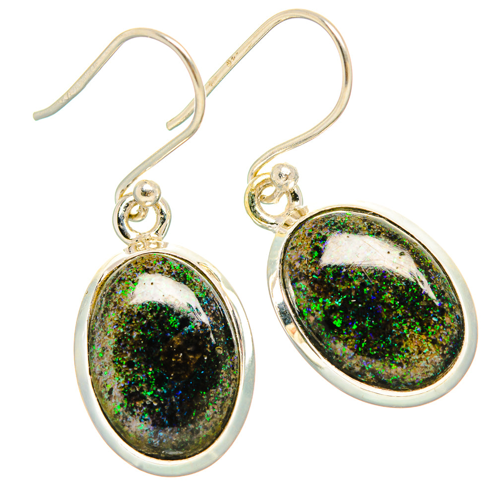 Andamooka Opal Earrings handcrafted by Ana Silver Co - EARR430877 - Photo 2