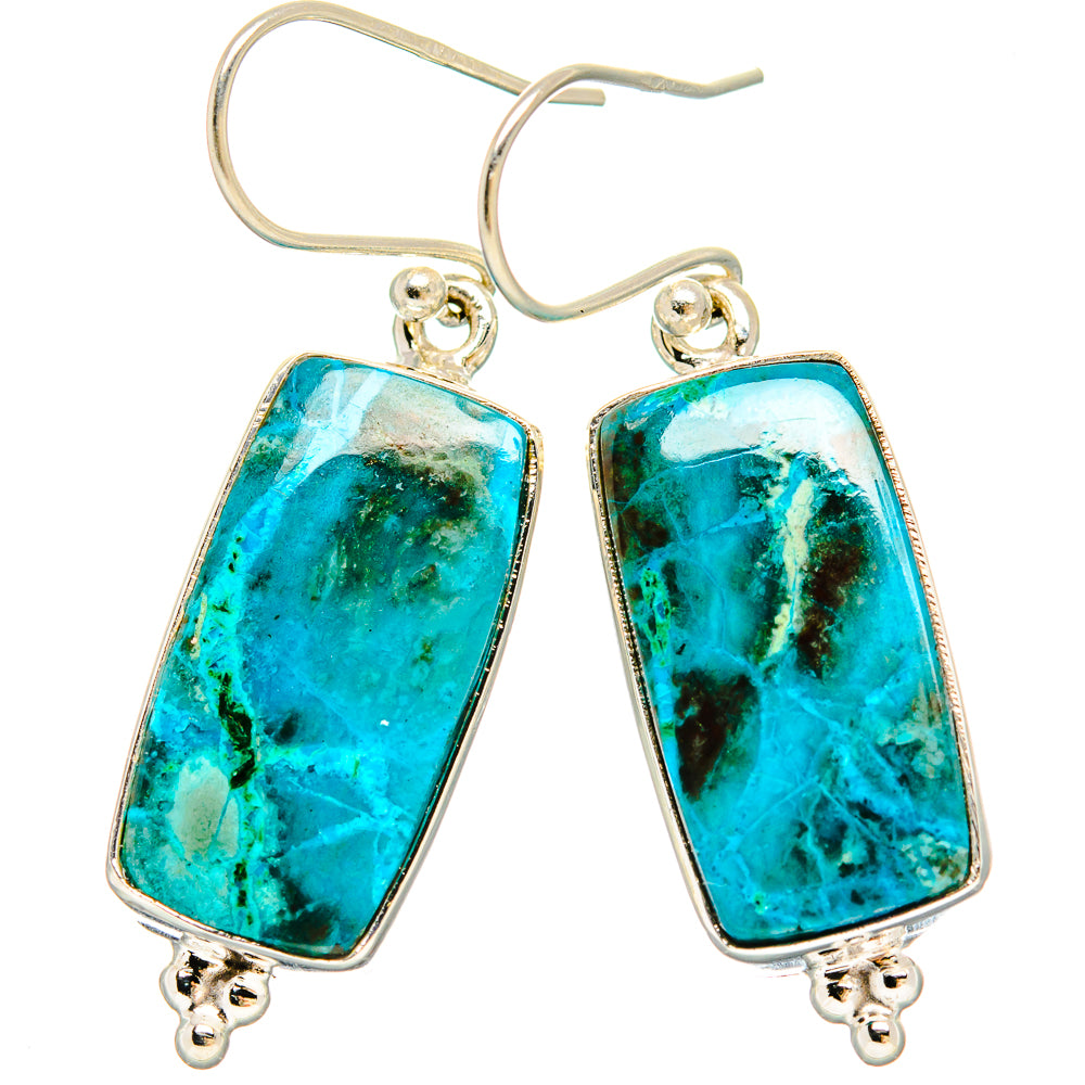 Chrysocolla Earrings handcrafted by Ana Silver Co - EARR430880 - Photo 2