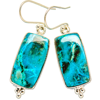 Chrysocolla Earrings handcrafted by Ana Silver Co - EARR430880 - Photo 2