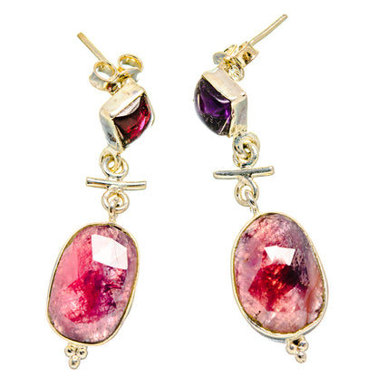 Ruby Earrings handcrafted by Ana Silver Co - EARR430882 - Photo 2