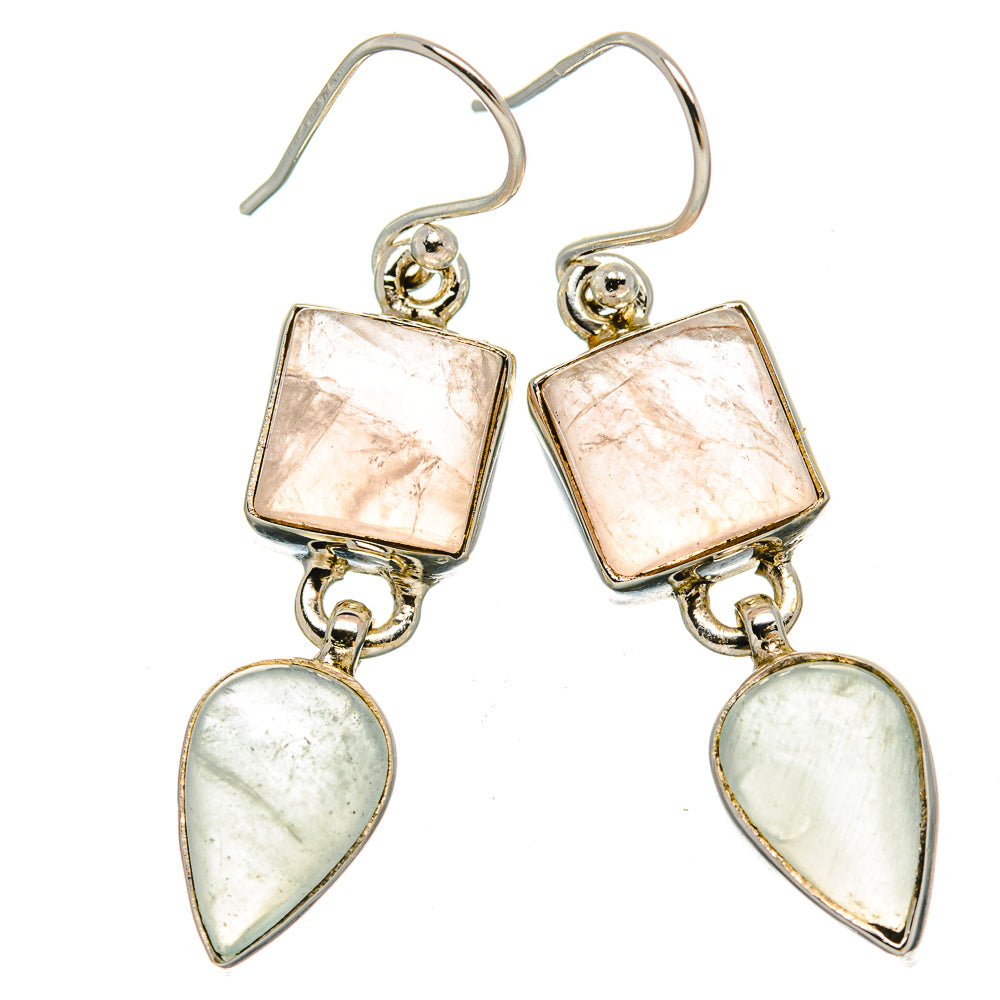 Rose Quartz Earrings handcrafted by Ana Silver Co - EARR430885 - Photo 2