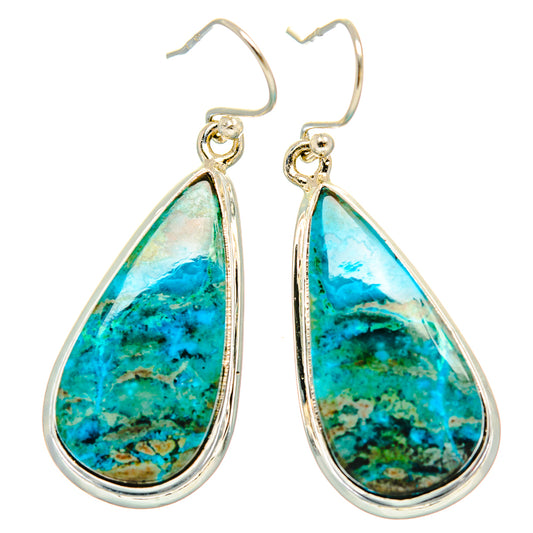 Chrysocolla Earrings handcrafted by Ana Silver Co - EARR430891 - Photo 2