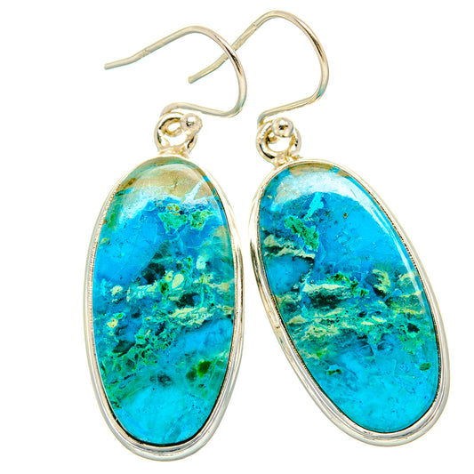 Chrysocolla Earrings handcrafted by Ana Silver Co - EARR430896 - Photo 2