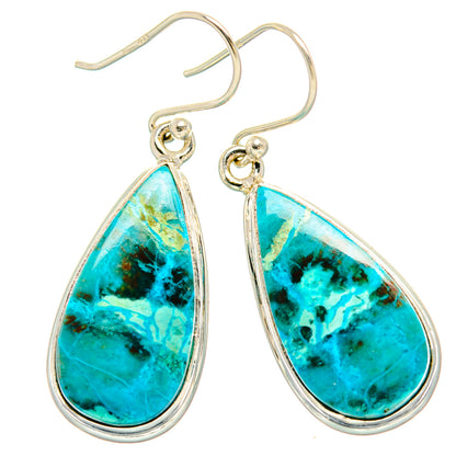 Chrysocolla Earrings handcrafted by Ana Silver Co - EARR430901 - Photo 2