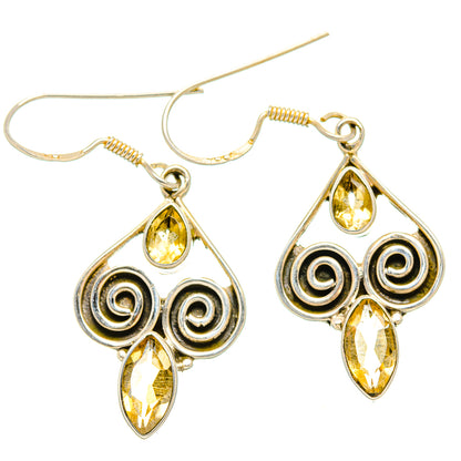 Citrine Earrings handcrafted by Ana Silver Co - EARR430902 - Photo 2