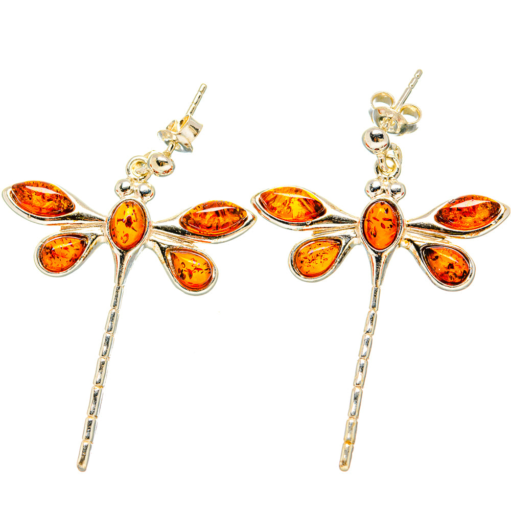 Baltic Amber Earrings handcrafted by Ana Silver Co - EARR430906 - Photo 2