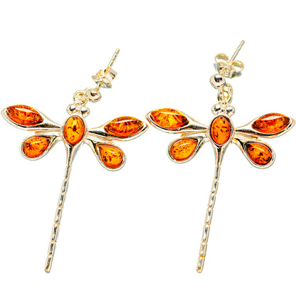 Baltic Amber Earrings handcrafted by Ana Silver Co - EARR430906 - Photo 2