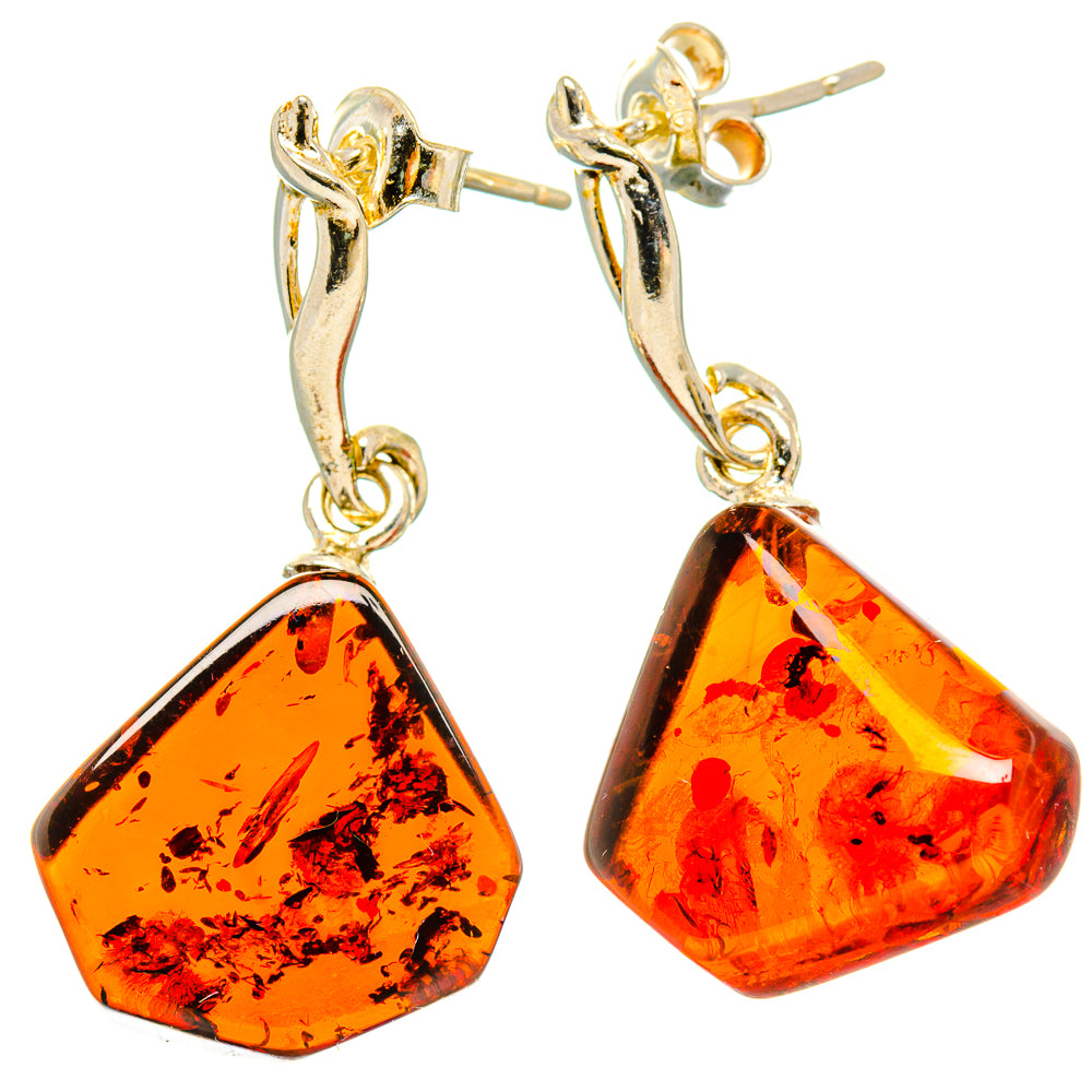 Baltic Amber Earrings handcrafted by Ana Silver Co - EARR430908 - Photo 2