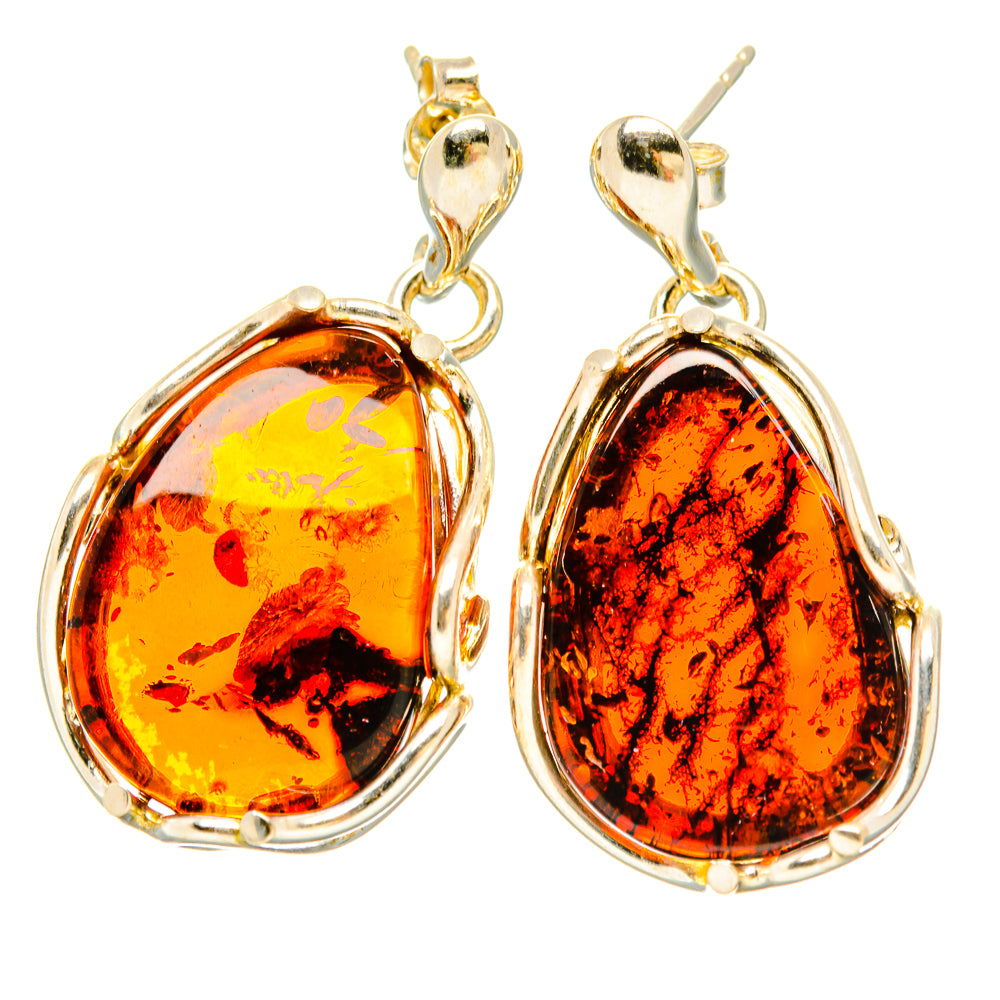 Baltic Amber Earrings handcrafted by Ana Silver Co - EARR430913 - Photo 2