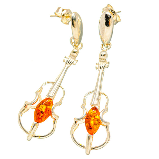 Baltic Amber Earrings handcrafted by Ana Silver Co - EARR430914 - Photo 2