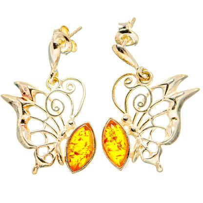 Baltic Amber Earrings handcrafted by Ana Silver Co - EARR430915 - Photo 2