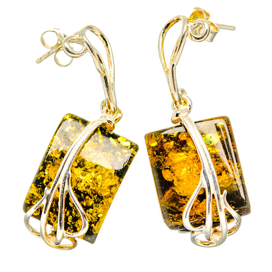 Baltic Amber Earrings handcrafted by Ana Silver Co - EARR430917 - Photo 2
