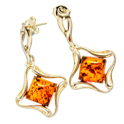 Baltic Amber Earrings handcrafted by Ana Silver Co - EARR430920 - Photo 2