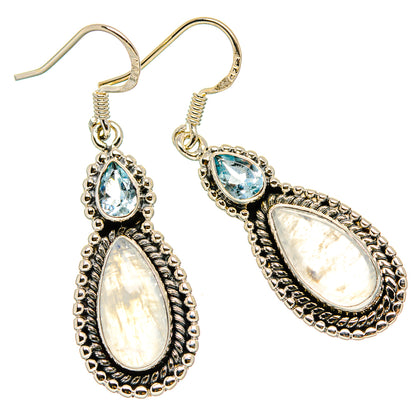 Rainbow Moonstone Earrings handcrafted by Ana Silver Co - EARR430926 - Photo 2