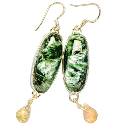 Seraphinite Earrings handcrafted by Ana Silver Co - EARR430945 - Photo 2