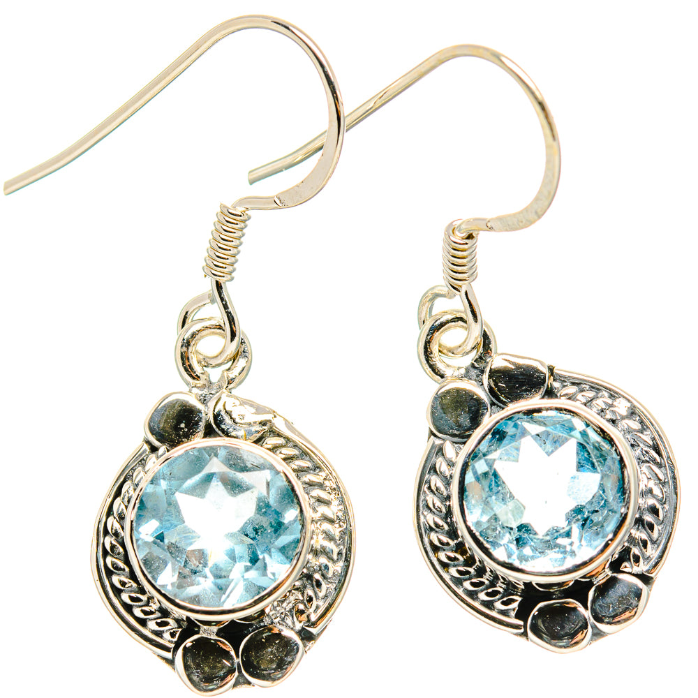 Blue Topaz Earrings handcrafted by Ana Silver Co - EARR430947 - Photo 2