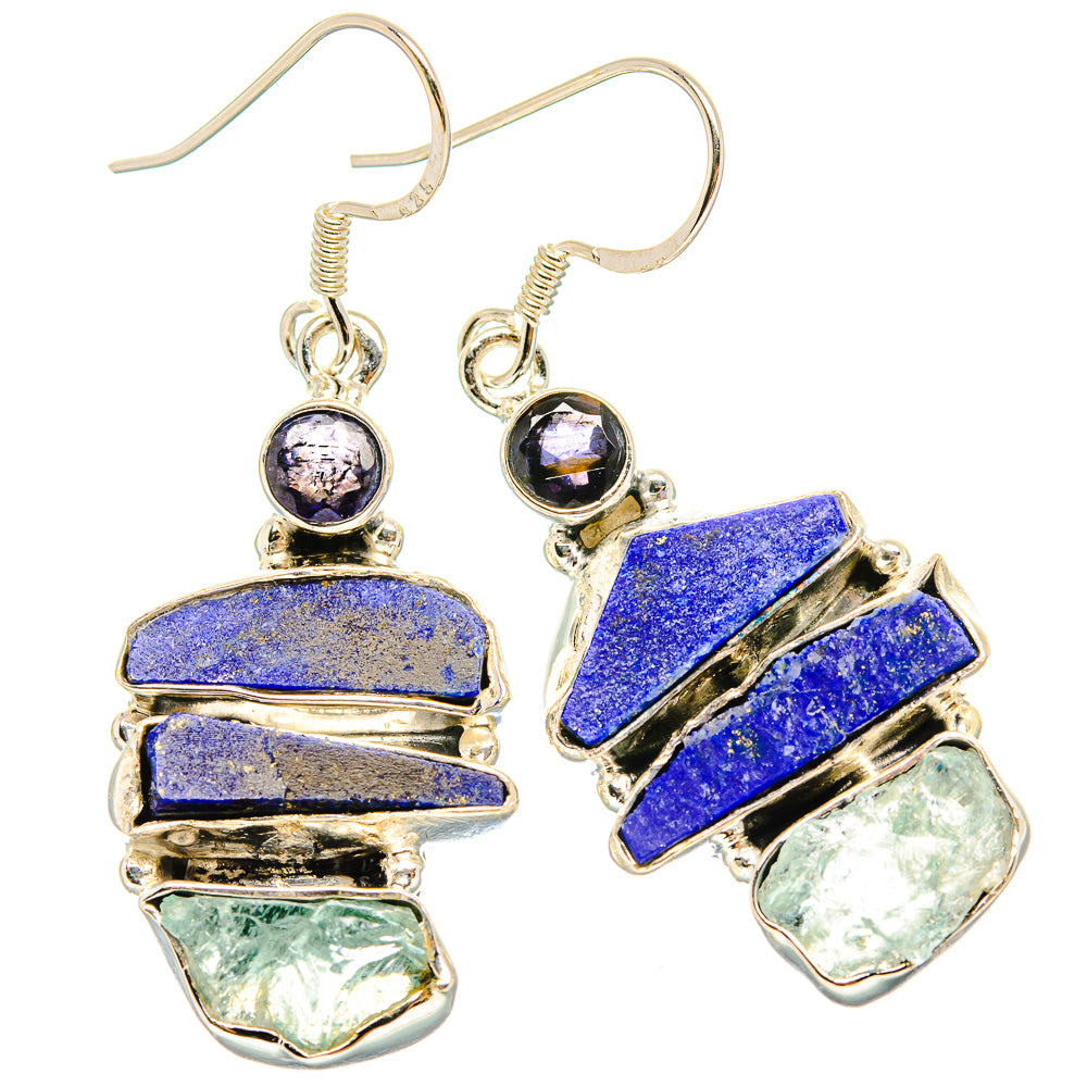 Lapis Lazuli Earrings handcrafted by Ana Silver Co - EARR430948 - Photo 2