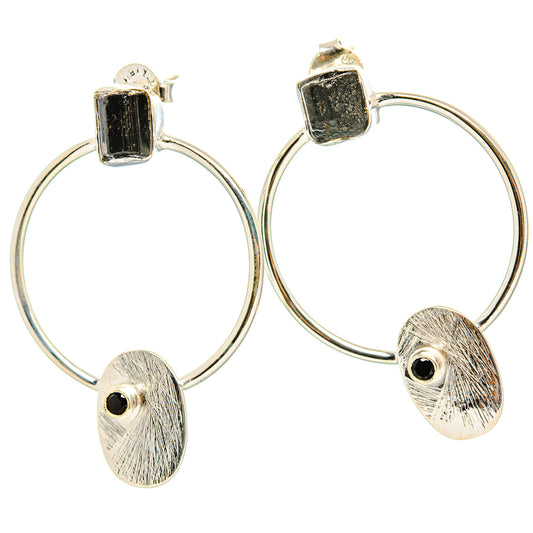 Black Tourmaline Earrings handcrafted by Ana Silver Co - EARR430951 - Photo 2