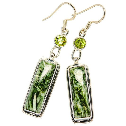 Seraphinite Earrings handcrafted by Ana Silver Co - EARR430953 - Photo 2