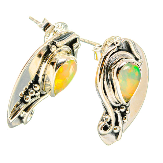 Ethiopian Opal Earrings handcrafted by Ana Silver Co - EARR430959 - Photo 2