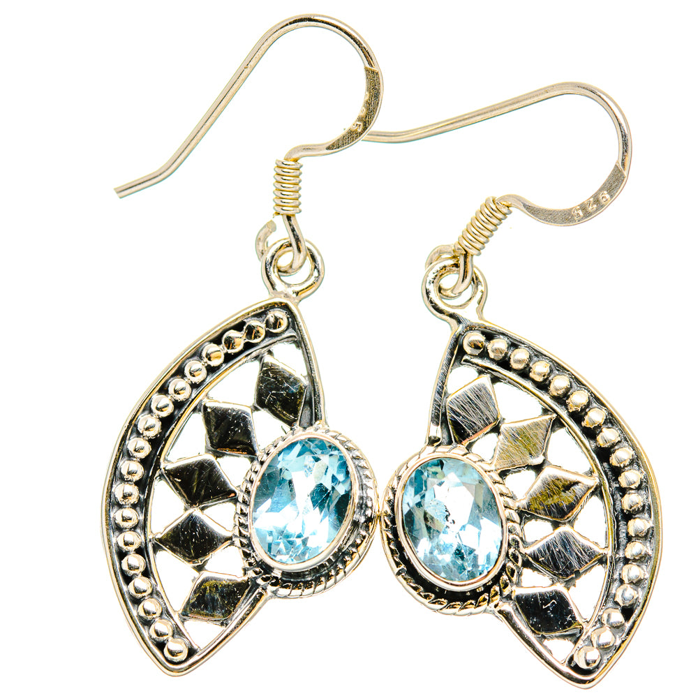 Blue Topaz Earrings handcrafted by Ana Silver Co - EARR430973 - Photo 2