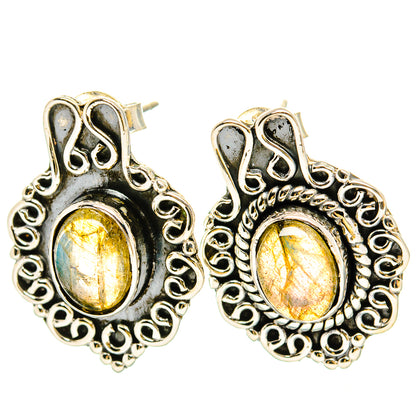 Labradorite Earrings handcrafted by Ana Silver Co - EARR430978 - Photo 2