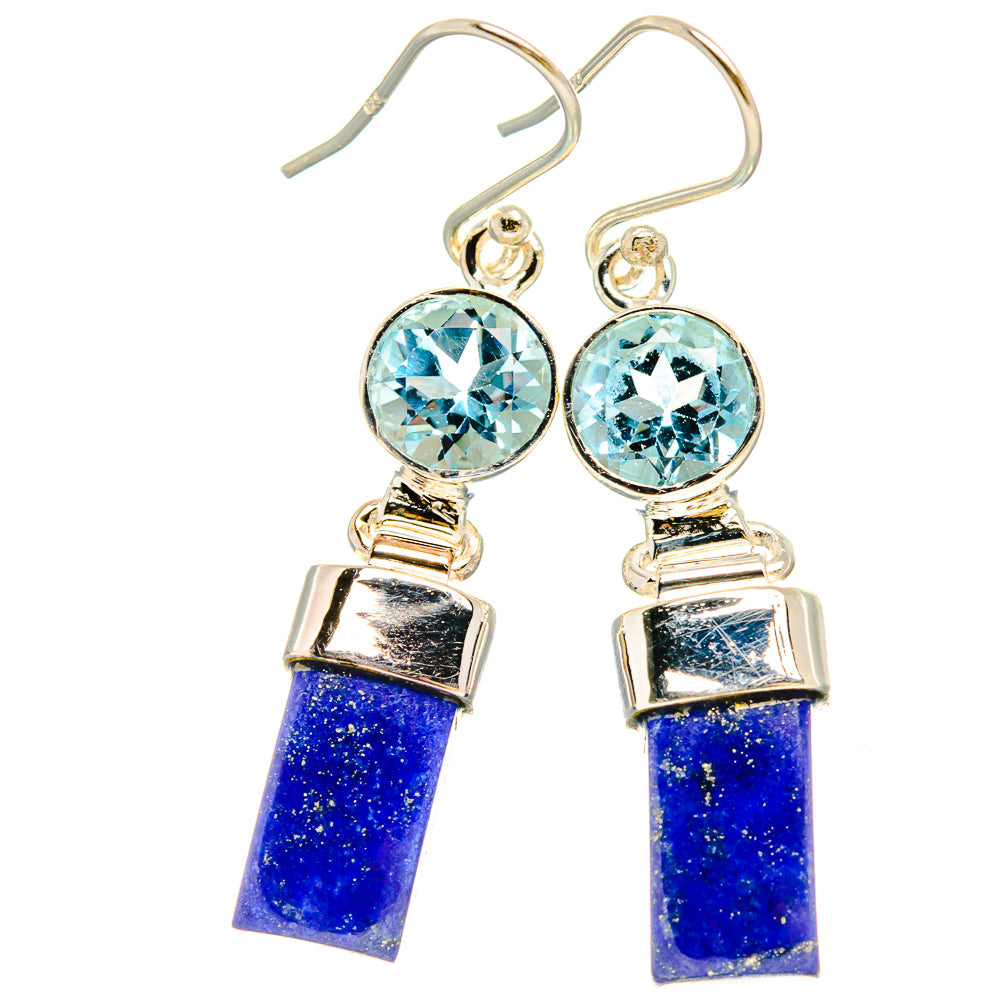 Lapis Lazuli Earrings handcrafted by Ana Silver Co - EARR430979 - Photo 2