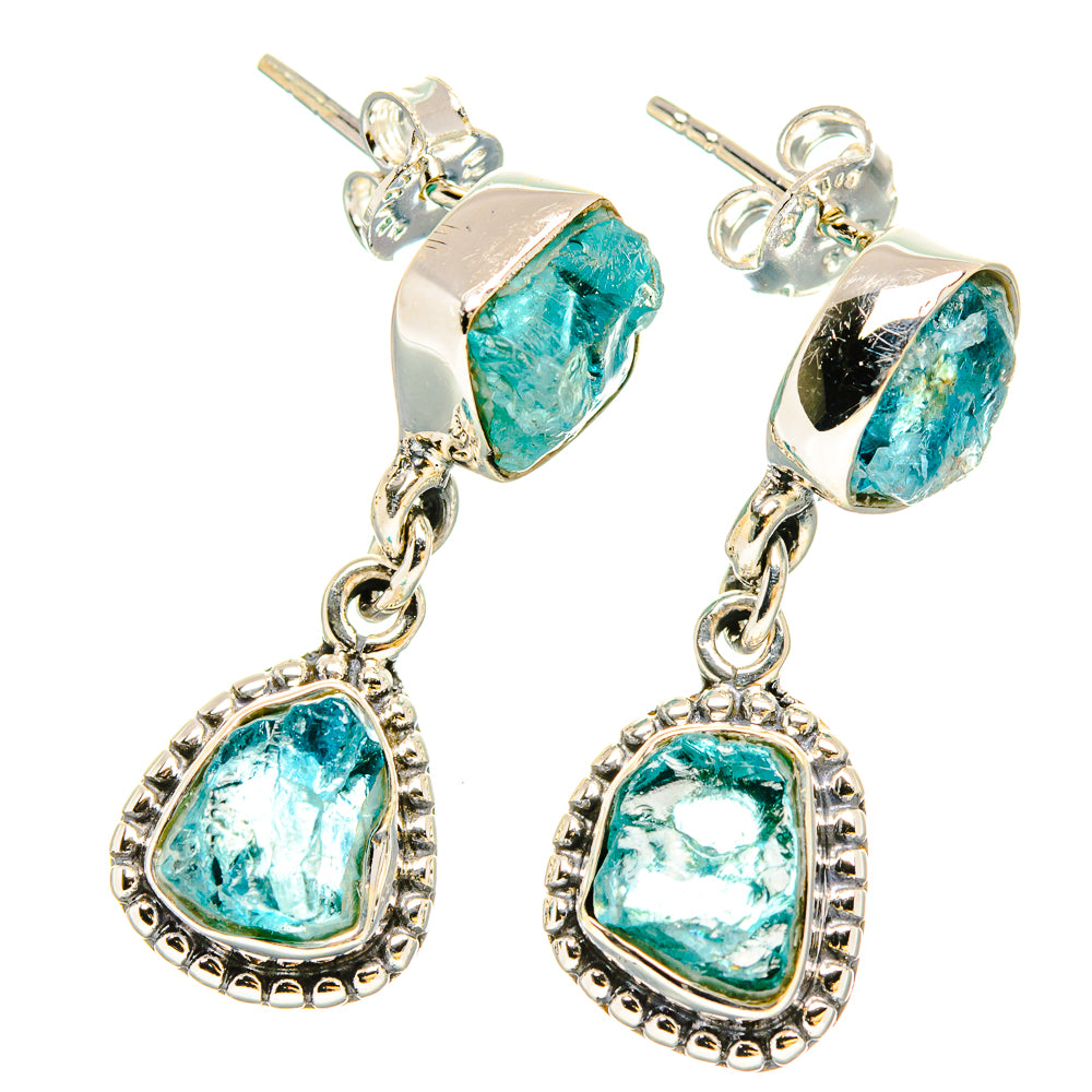 Blue Fluorite Earrings handcrafted by Ana Silver Co - EARR430986 - Photo 2
