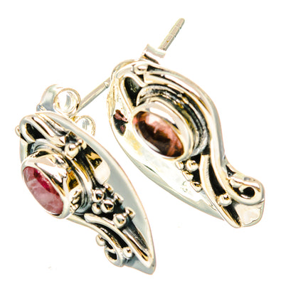 Pink Tourmaline Earrings handcrafted by Ana Silver Co - EARR430988 - Photo 2