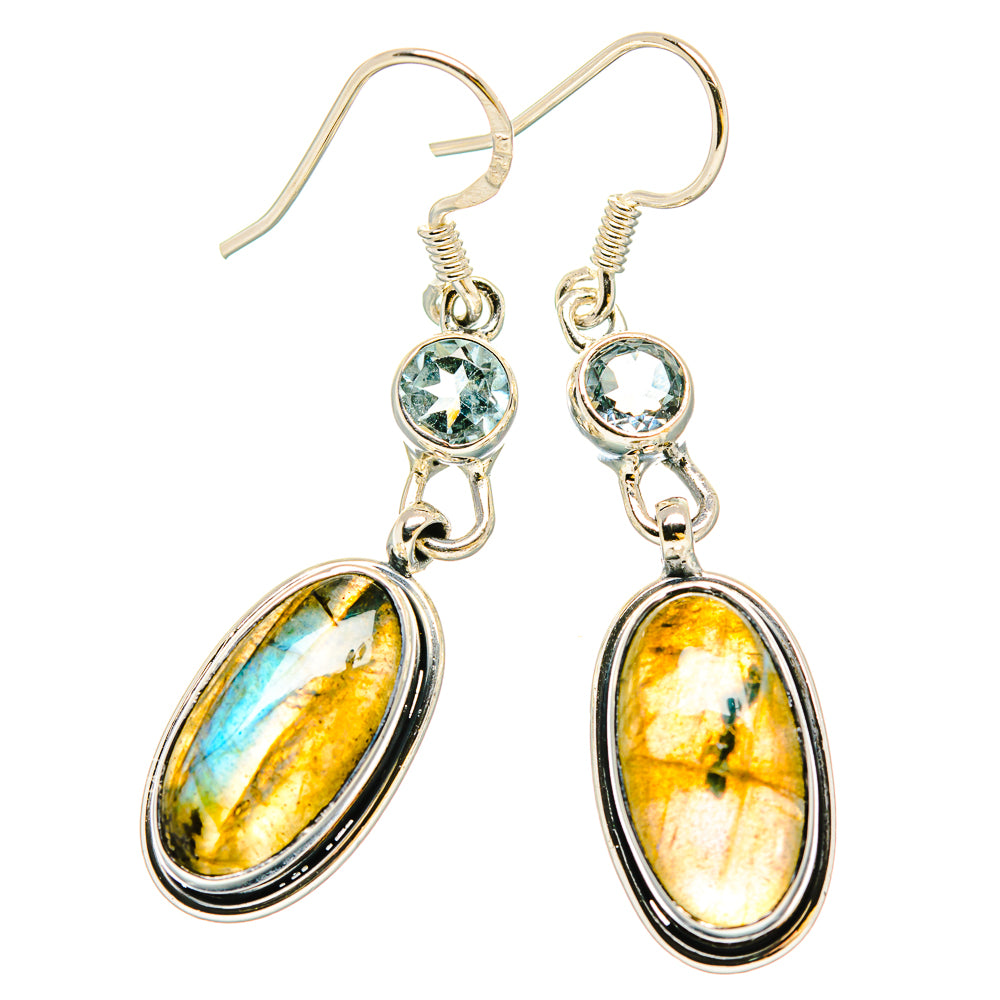Labradorite Earrings handcrafted by Ana Silver Co - EARR430995 - Photo 2