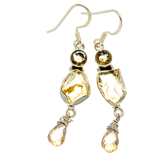 Citrine Earrings handcrafted by Ana Silver Co - EARR430998 - Photo 2