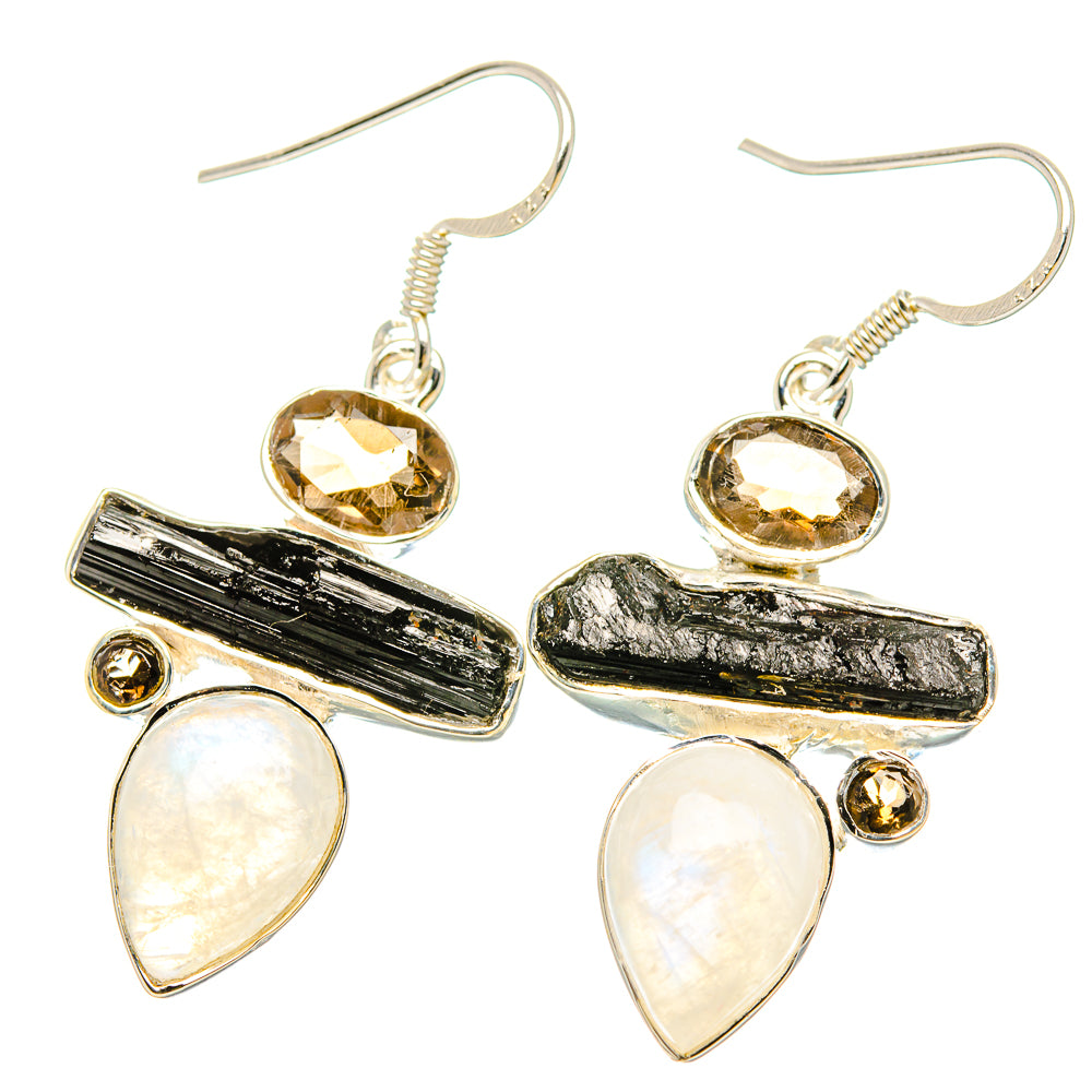 Rainbow Moonstone Earrings handcrafted by Ana Silver Co - EARR431001 - Photo 2