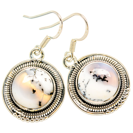 Dendritic Opal Earrings handcrafted by Ana Silver Co - EARR431009 - Photo 2