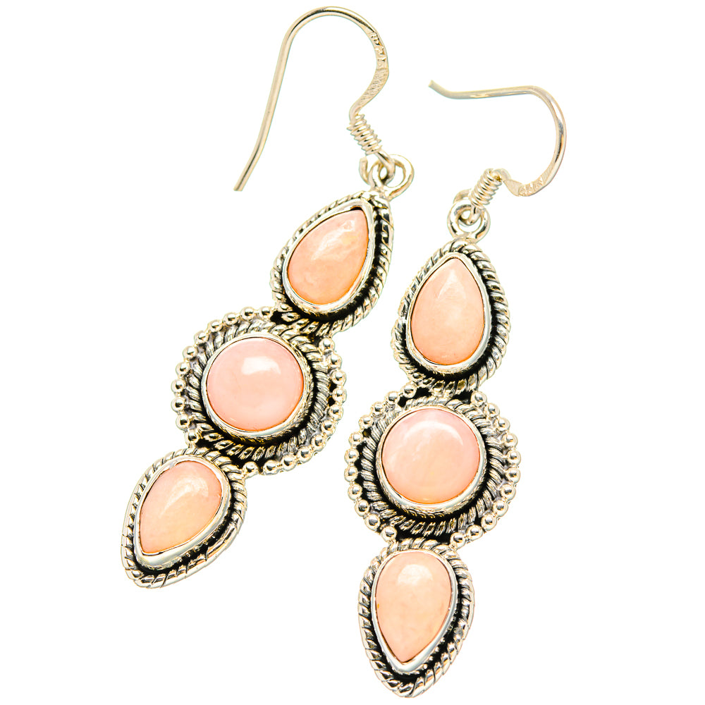 Pink Opal Earrings handcrafted by Ana Silver Co - EARR431016 - Photo 2