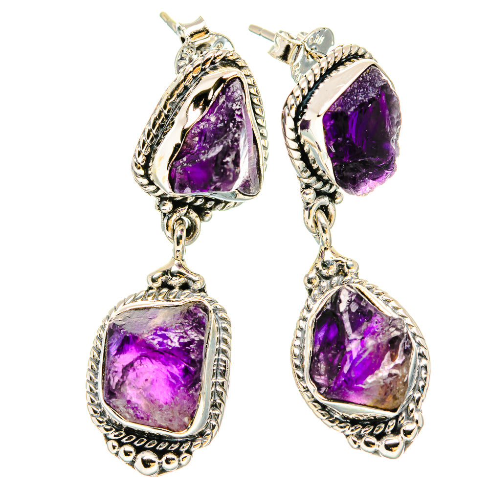 Amethyst Earrings handcrafted by Ana Silver Co - EARR431017 - Photo 2