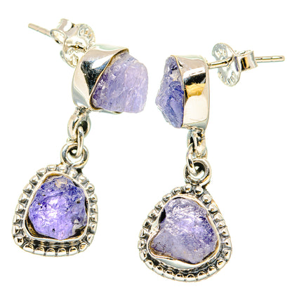 Tanzanite Earrings handcrafted by Ana Silver Co - EARR431018 - Photo 2