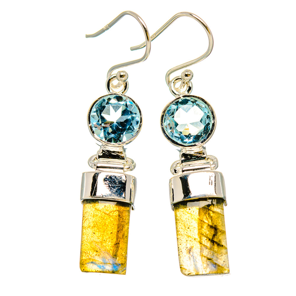 Labradorite Earrings handcrafted by Ana Silver Co - EARR431020 - Photo 2