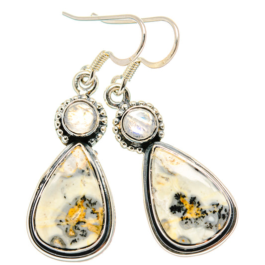 Dendritic Opal Earrings handcrafted by Ana Silver Co - EARR431025 - Photo 2