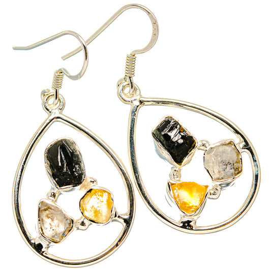 Black Tourmaline Earrings handcrafted by Ana Silver Co - EARR431033 - Photo 2