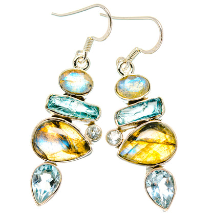 Labradorite Earrings handcrafted by Ana Silver Co - EARR431034 - Photo 2
