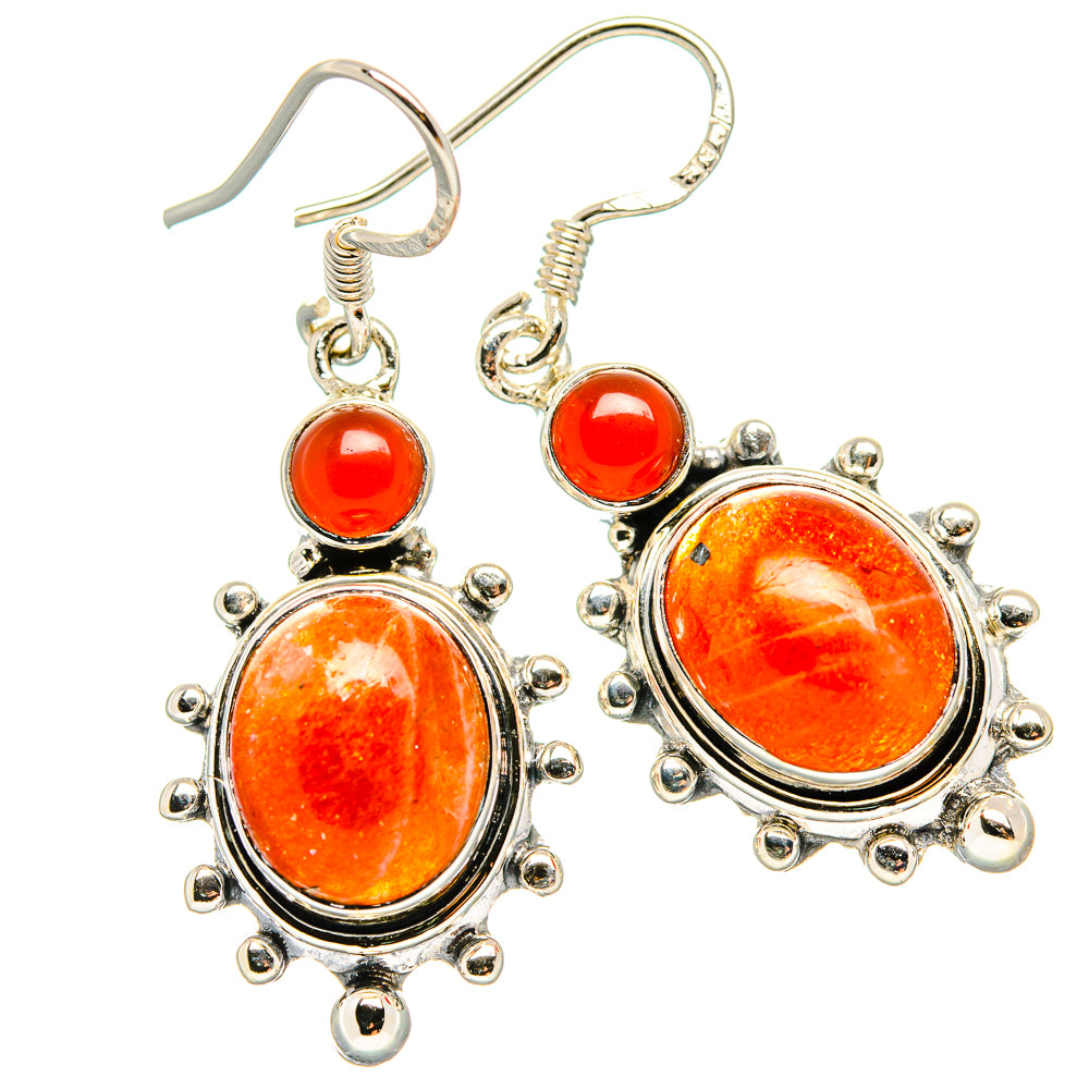 Sunstone Earrings handcrafted by Ana Silver Co - EARR431037 - Photo 2