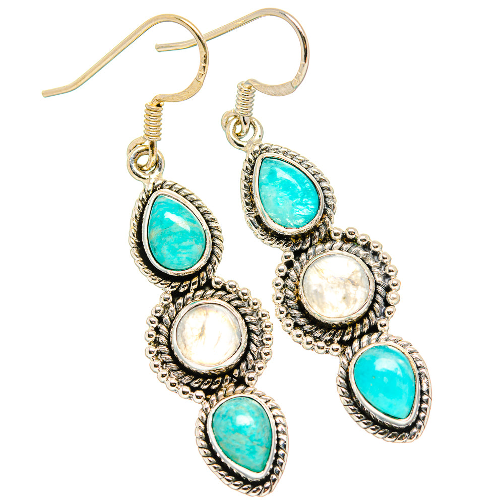 Rainbow Moonstone Earrings handcrafted by Ana Silver Co - EARR431038 - Photo 2