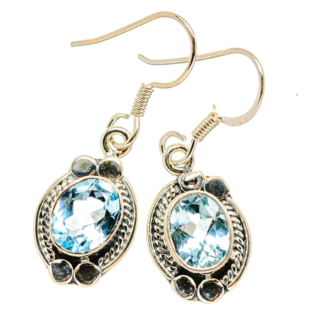 Blue Topaz Earrings handcrafted by Ana Silver Co - EARR431039 - Photo 2