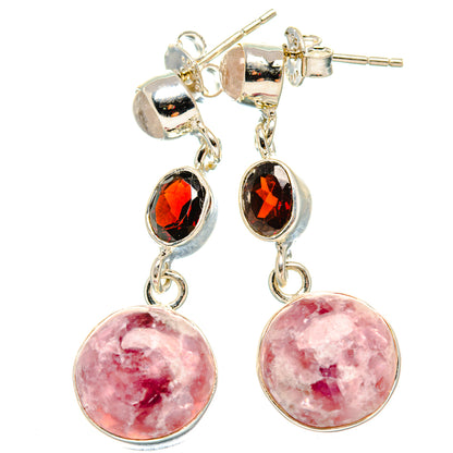 Lepidolite Earrings handcrafted by Ana Silver Co - EARR431041 - Photo 2