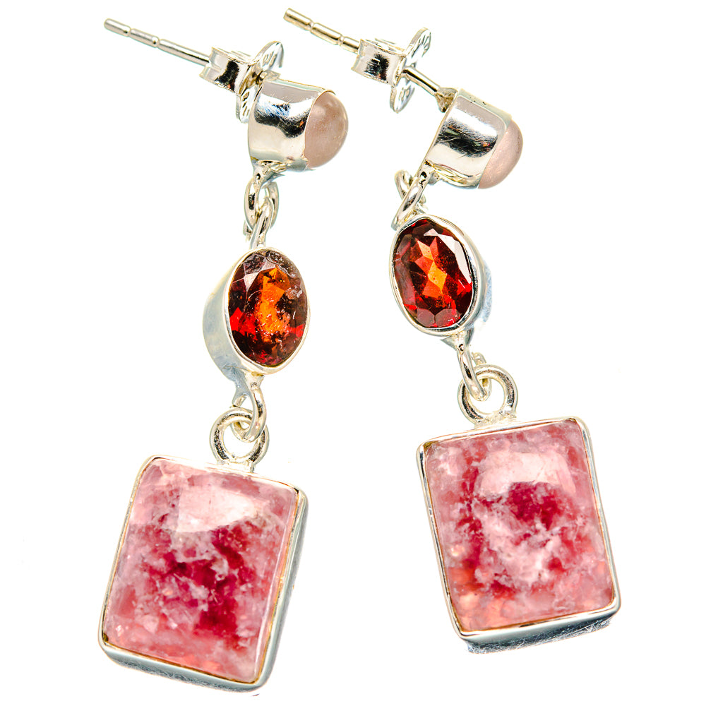 Lepidolite Earrings handcrafted by Ana Silver Co - EARR431048 - Photo 2