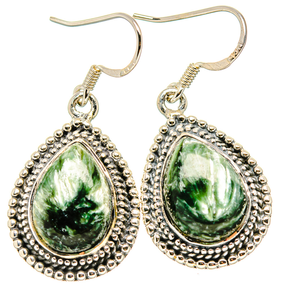 Seraphinite Earrings handcrafted by Ana Silver Co - EARR431061 - Photo 2