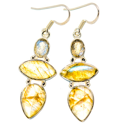 Labradorite Earrings handcrafted by Ana Silver Co - EARR431062 - Photo 2