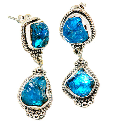 Blue Fluorite Earrings handcrafted by Ana Silver Co - EARR431066 - Photo 2